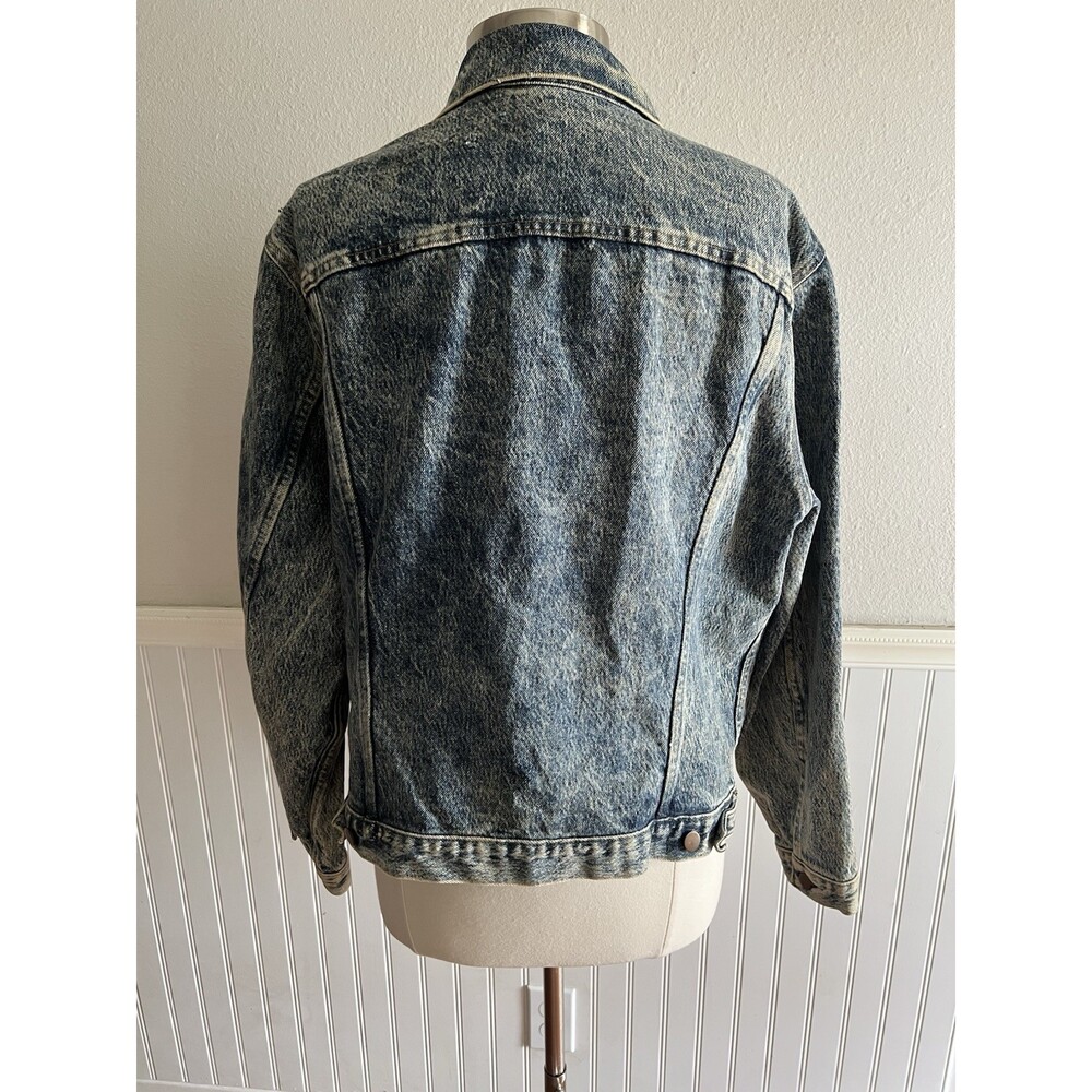 Vintage Men's Bristol Blues Acid Wash Denim Jacket Made in USA Large 44 - Picture 5 of 11